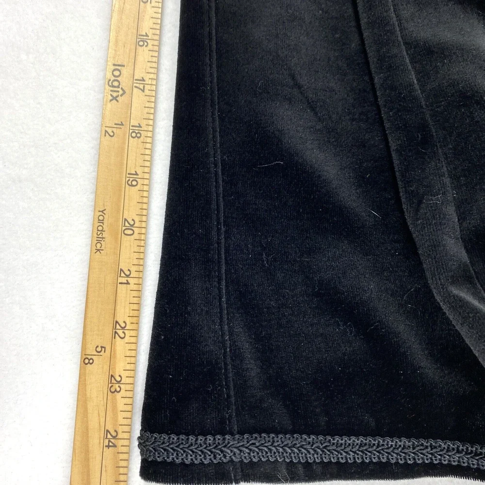 Vintage Act III Black Velvet Jacket Womens Small Party Event  Open‎ Front Goth - Picture 9 of 9